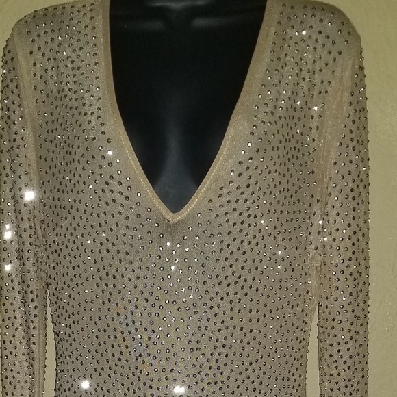 Fashion Nova studded Isabela Rhinestone Dress size XL nwt gorgeous!!!! - Picture 2 of 3